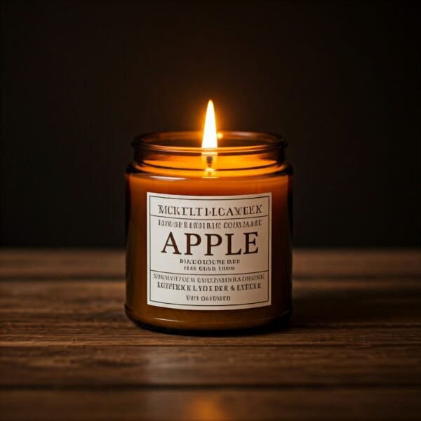 Apple scented candle