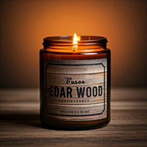 Cedar wood fragrance candle