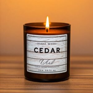 Cedar wood fragrance candle