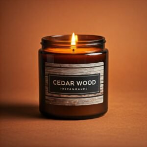 Cedar wood fragrance candle