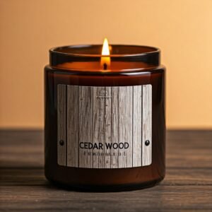 Cedar wood fragrance candle