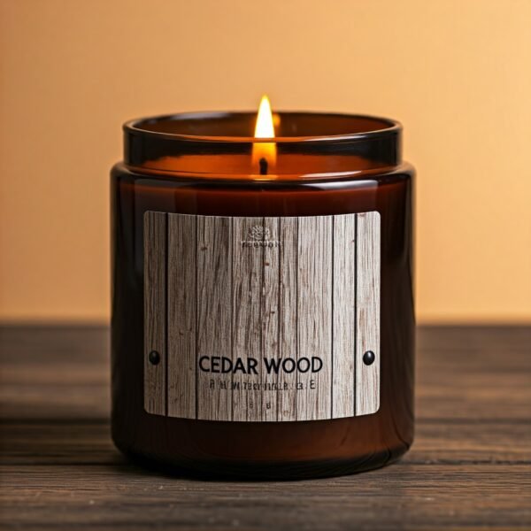 Cedar wood fragrance candle