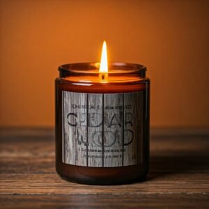 Cedar wood fragrance candle