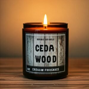 Cedar wood fragrance candle