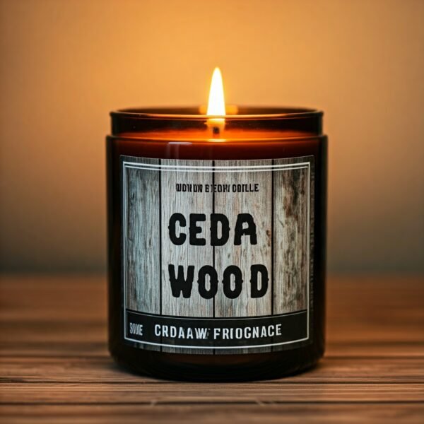 Cedar wood fragrance candle