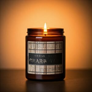 Cedar wood fragrance candle