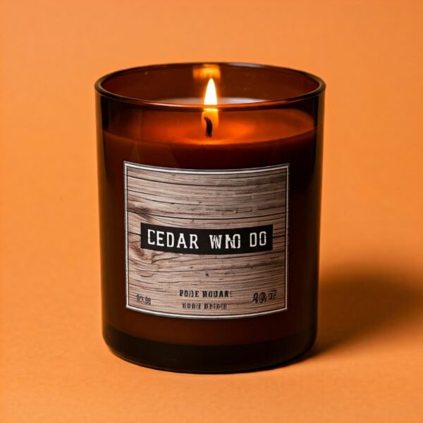 Cedar wood fragrance candle