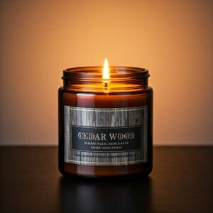 Cedar wood fragrance candle