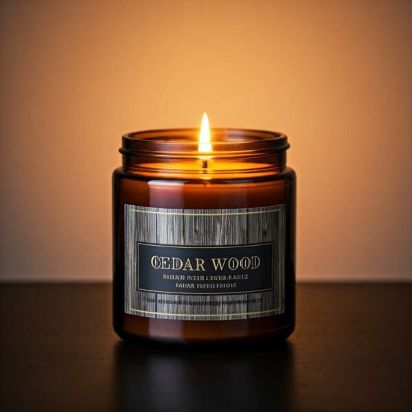 Cedar wood fragrance candle