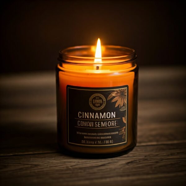 Cinnamon scented candle