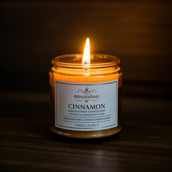 Cinnamon scented candle