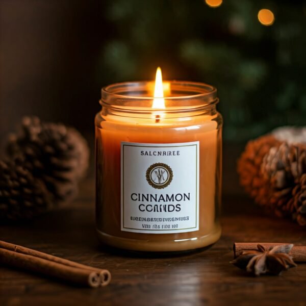 Cinnamon scented candle