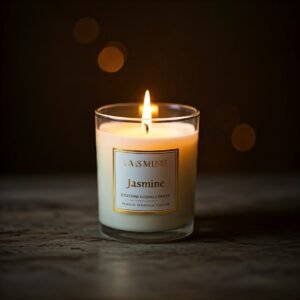 Jasmine floral beeswax scented candle