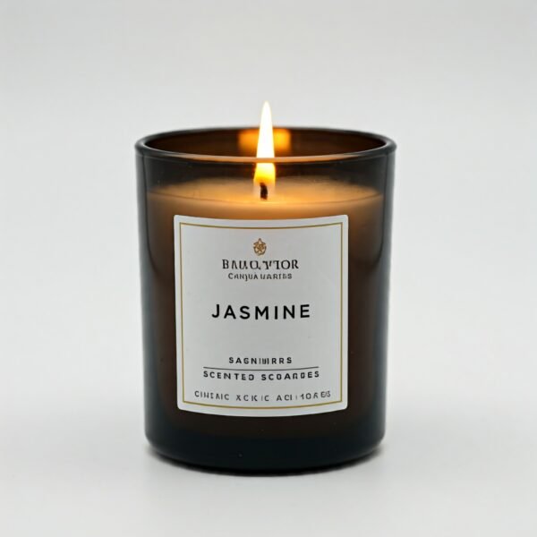 Jasmine floral beeswax scented candle