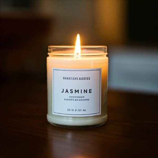 Jasmine floral beeswax scented candle