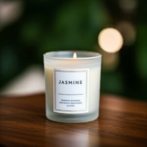 Jasmine floral beeswax scented candle