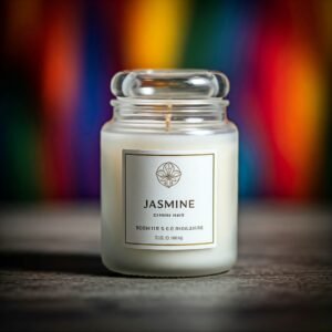 Jasmine floral beeswax scented candle