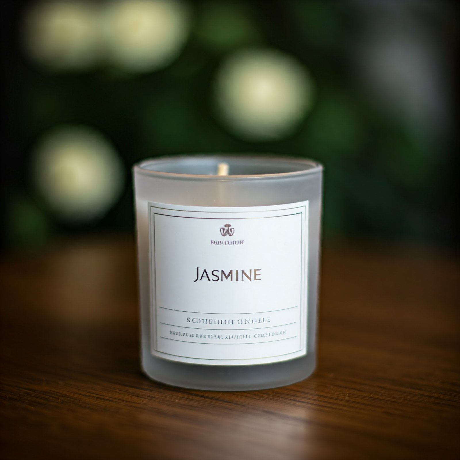 Jasmine floral beeswax scented candle