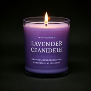 Lavender floral scented candle