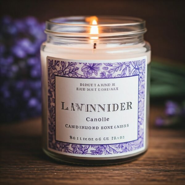 Lavender floral scented candle