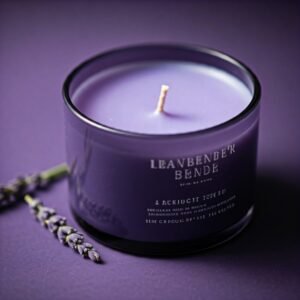 Lavender floral scented candle