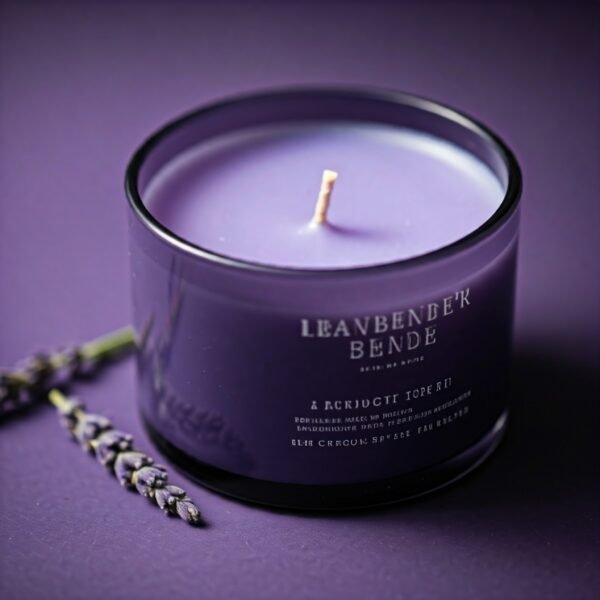 Lavender floral scented candle