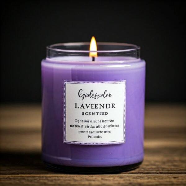 Lavender floral scented candle