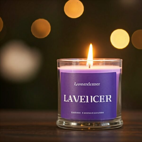 Lavender floral scented candle