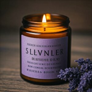 Lavender floral scented candle