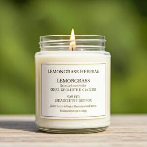 Lemongrass herbal fragrance candle