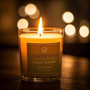 Lemongrass herbal fragrance candle