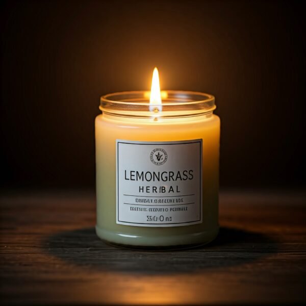 Lemongrass herbal fragrance candle