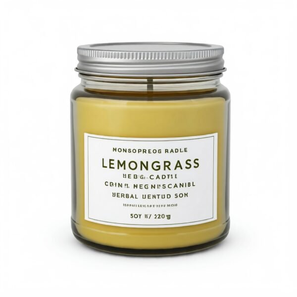 Lemongrass herbal fragrance candle