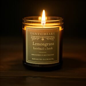 Lemongrass herbal fragrance candle