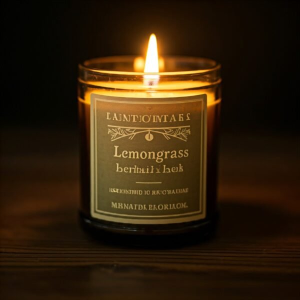 Lemongrass herbal fragrance candle