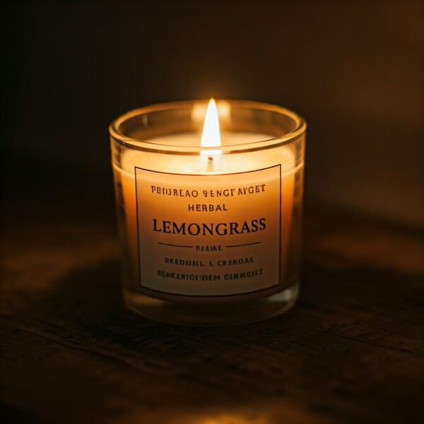 Lemongrass herbal fragrance candle