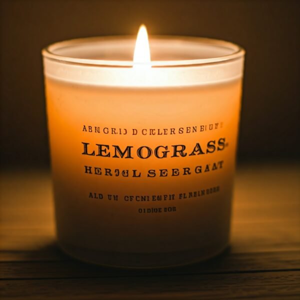 Lemongrass herbal fragrance candle