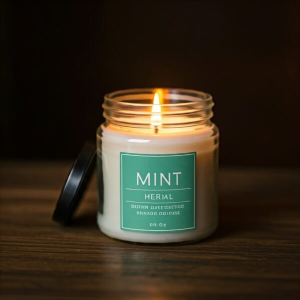 Mint herbal fragrance candle