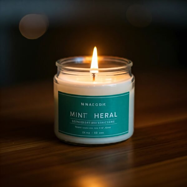 Mint herbal fragrance candle