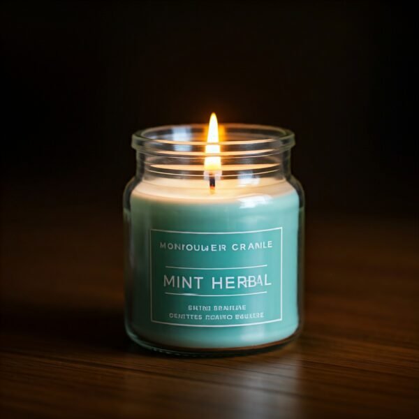 Mint herbal fragrance candle