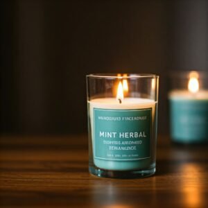 Mint herbal fragrance candle