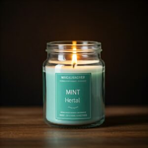 Mint herbal fragrance candle