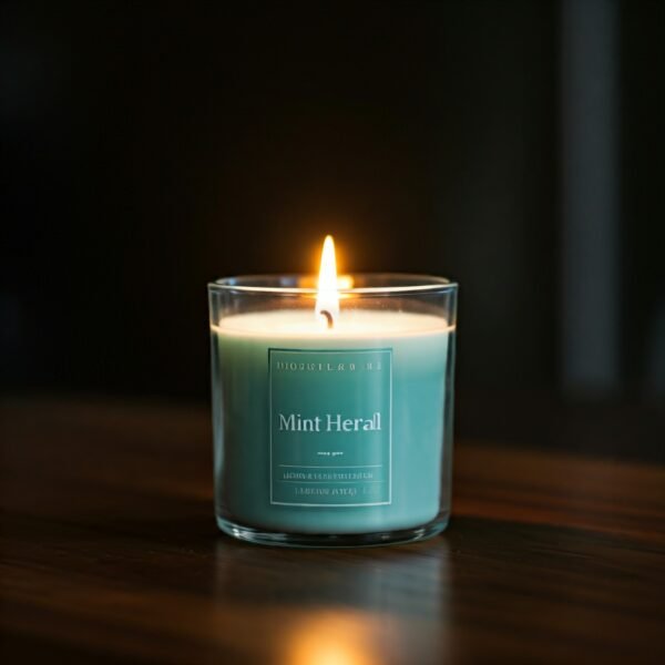 Mint herbal fragrance candle