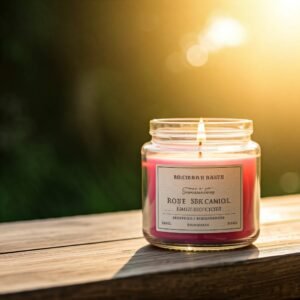 Rose floral fragrance candle