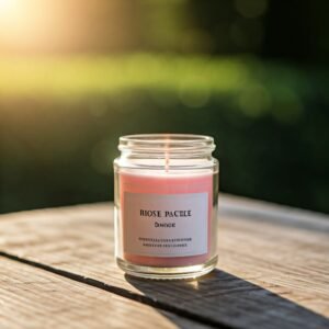 Rose floral fragrance candle