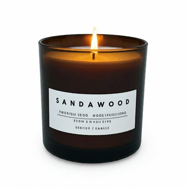 Sandalwood wood scent candle