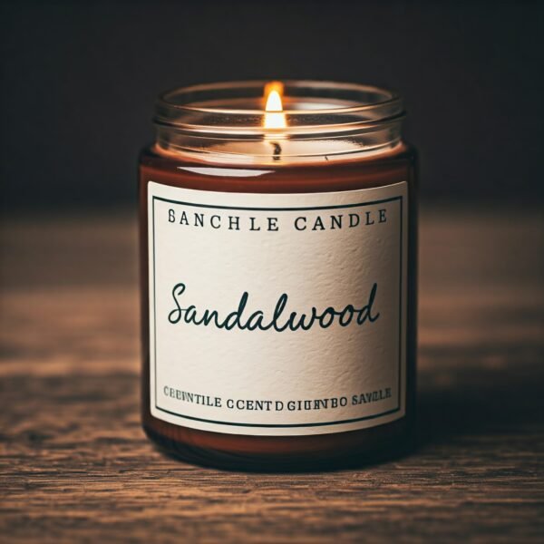 Sandalwood wood scent candle