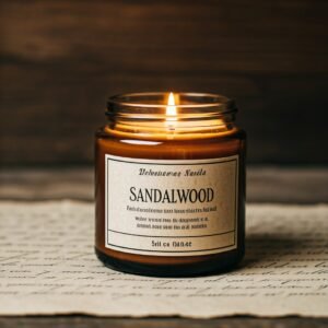 Sandalwood wood scent candle