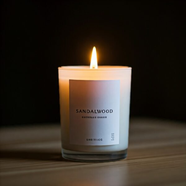 Sandalwood wood scent candle