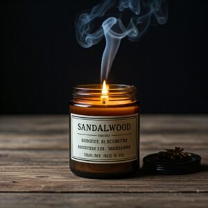 Sandalwood wood scent candle